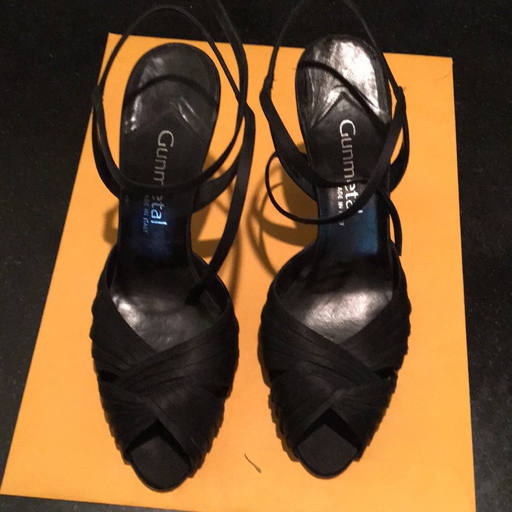 Gunmetal black shoes
